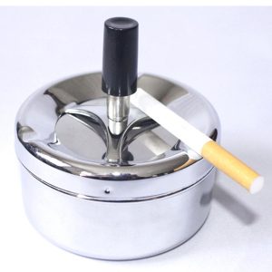Press Rotary Portable Metal Ashtray