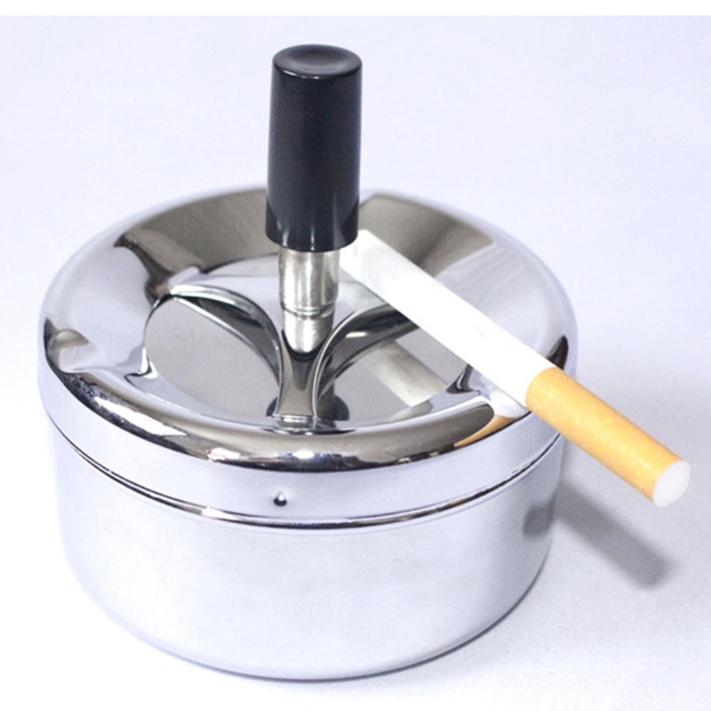 Press Rotary Portable Metal Ashtray