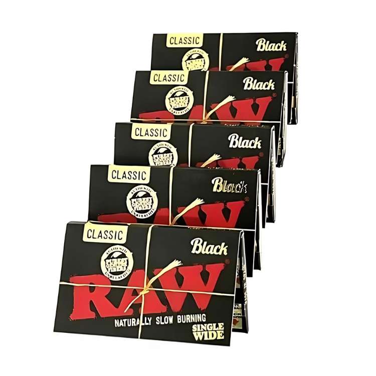 RAW Black Classic Single Wide Rolling Papers