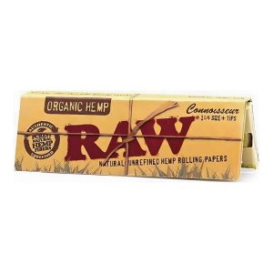 RAW 1 1/4 Connoisseur Organic Hemp Rolling Papers