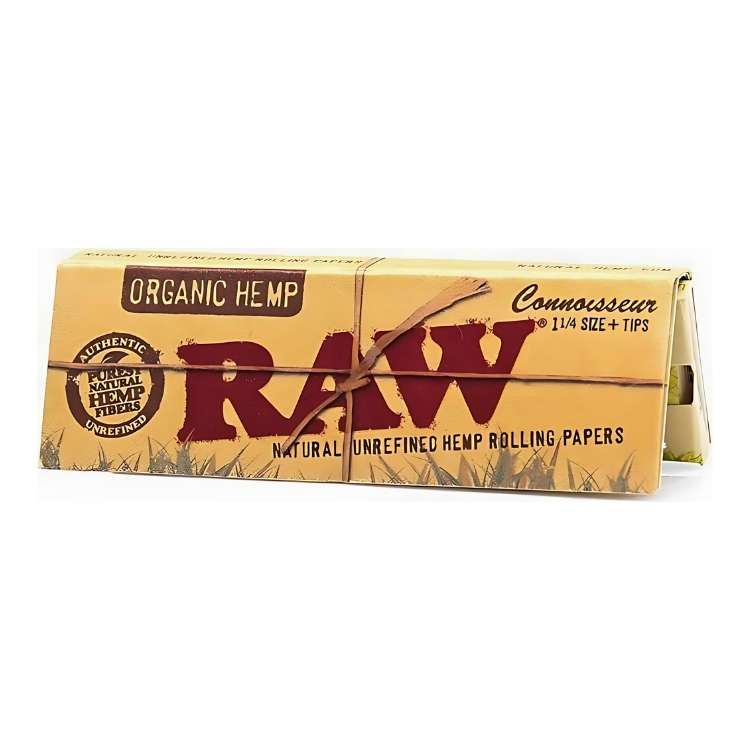 RAW 1 1/4 Connoisseur Organic Hemp Rolling Papers